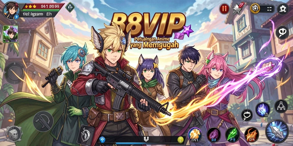Tampilan menarik karakter dalam gameplay B8VIP yang memukau.