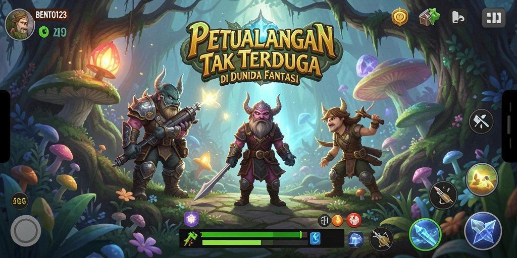 Tampilan gameplay dari BENTO123 yang memukau dan penuh petualangan.