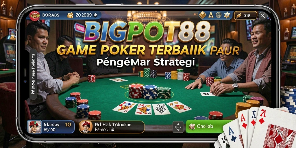 Tampilan gameplay seru di <strong>BIGPOT88</strong> yang penuh strategi Poker.