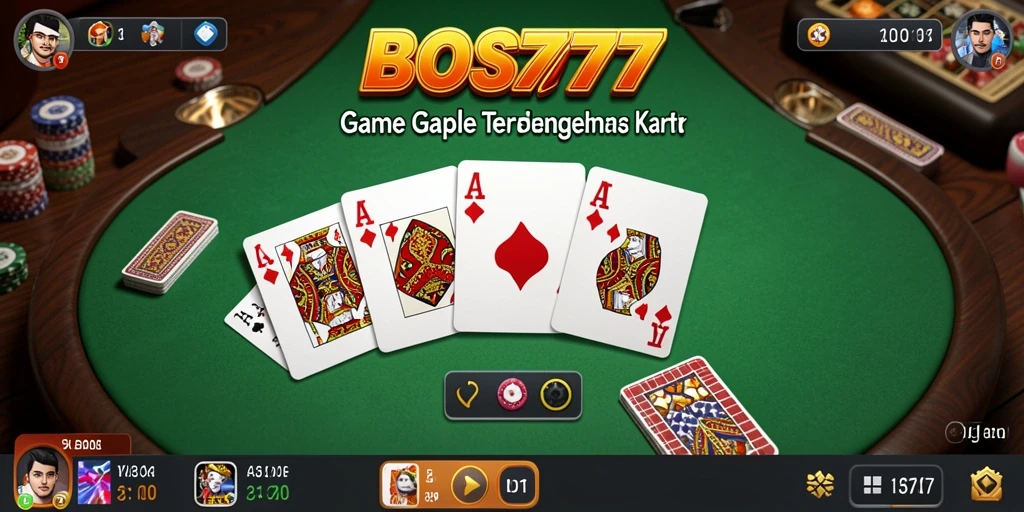 Tampilan menarik dari gameplay Gaple di BOS777.