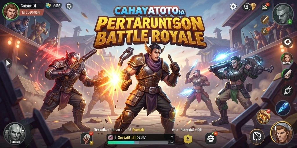 Gameplay CAHAYATOTO yang seru dan mendebarkan di arena Battle Royale.