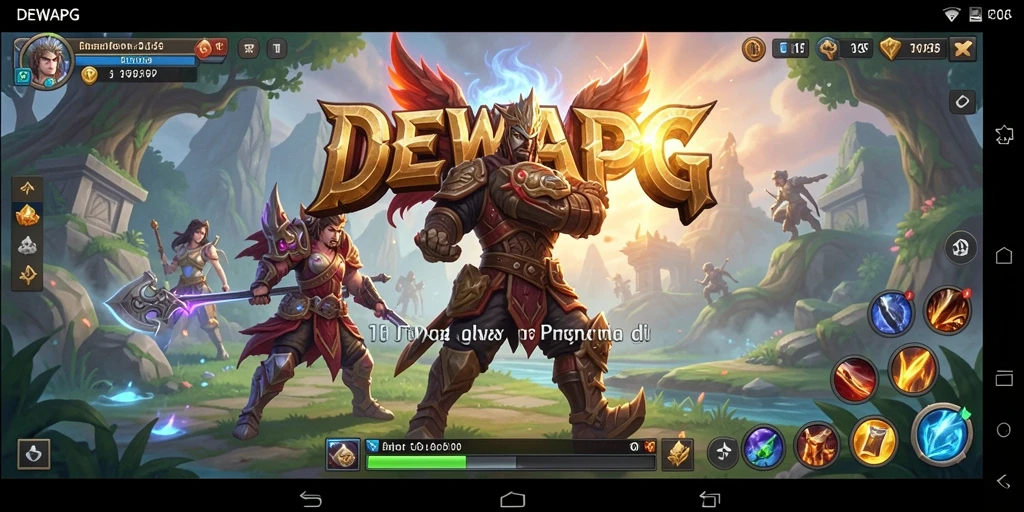 Tampilan gameplay menawan dalam DEWAPG yang penuh aksi.