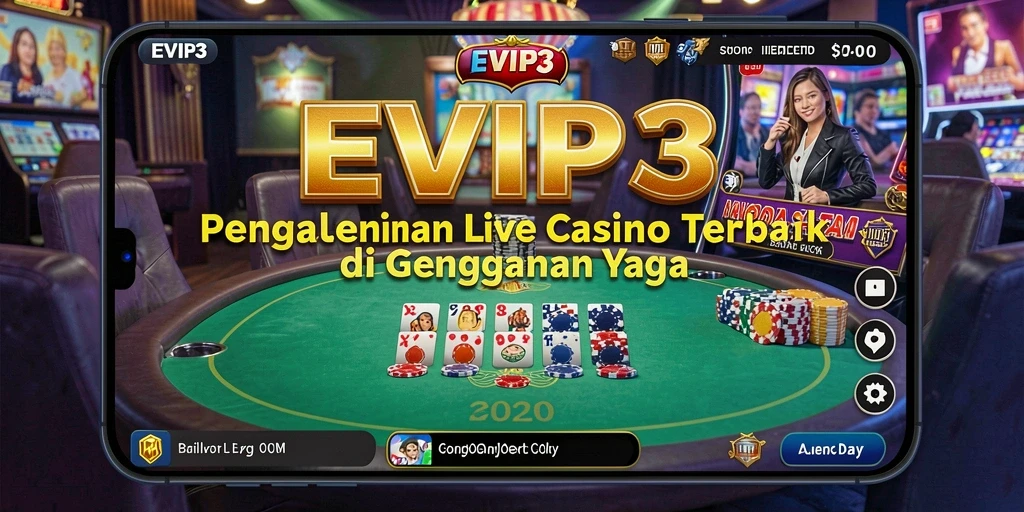 Tampilan gameplay mendebarkan di EVIP3 Live Casino yang interaktif.