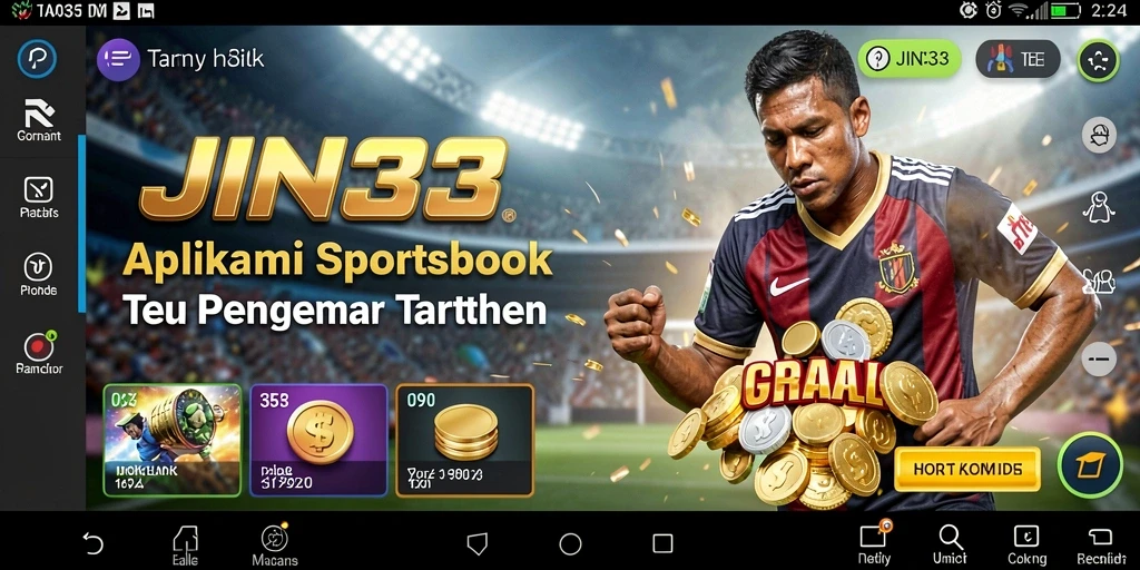 Tampilan gameplay Sportsbook dari aplikasi JIN33 yang menarik.