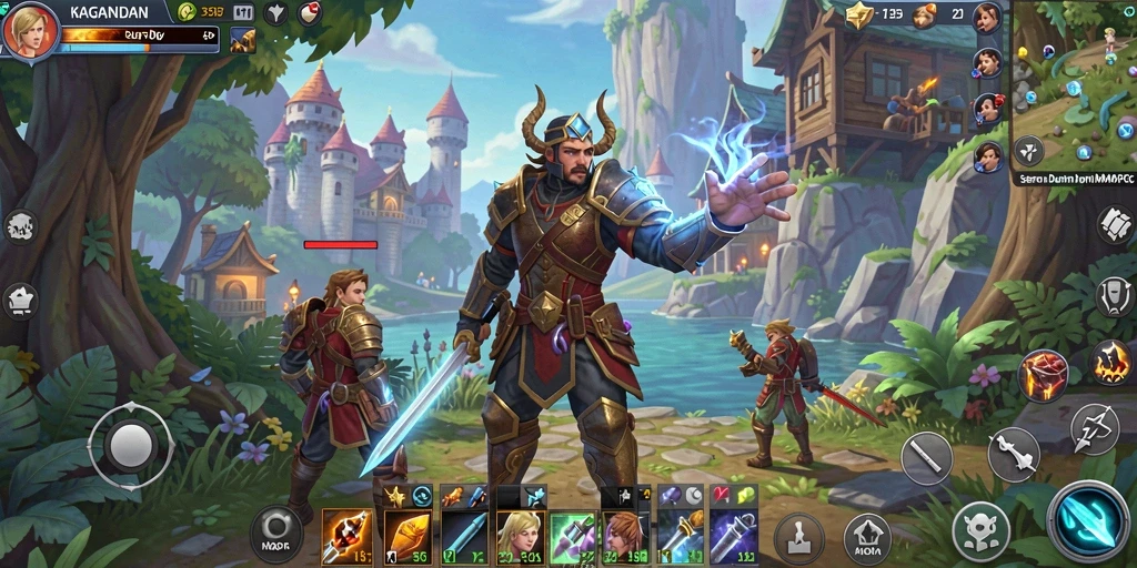 Tampilan gameplay KAGANDAN yang menakjubkan dalam petualangan MMORPG.