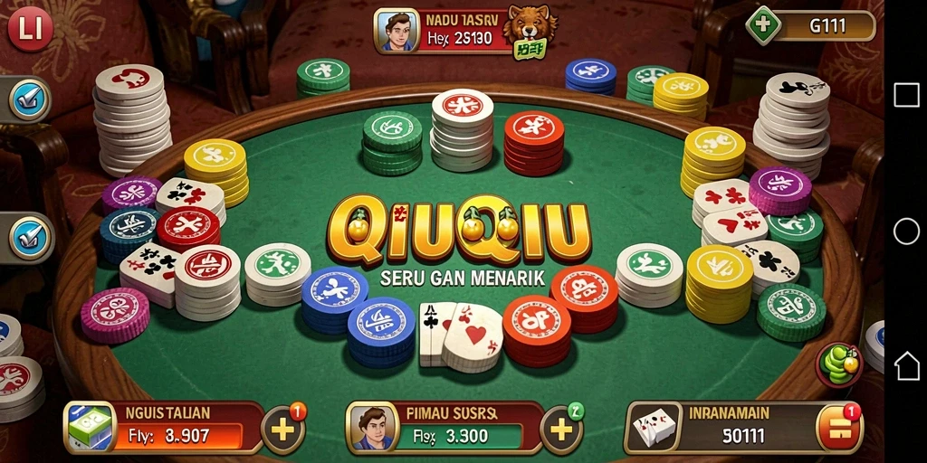 Tampilan screenshot gameplay QiuQiu yang menegangkan dan seru.