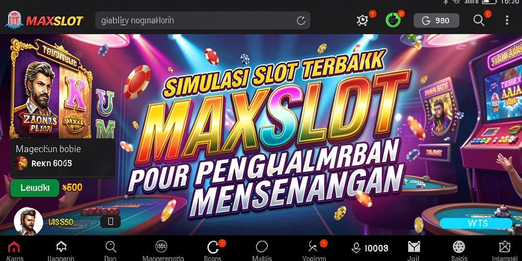 Tampilan gameplay MAXSLOT dengan mesin slot yang menarik dan fitur bonus.