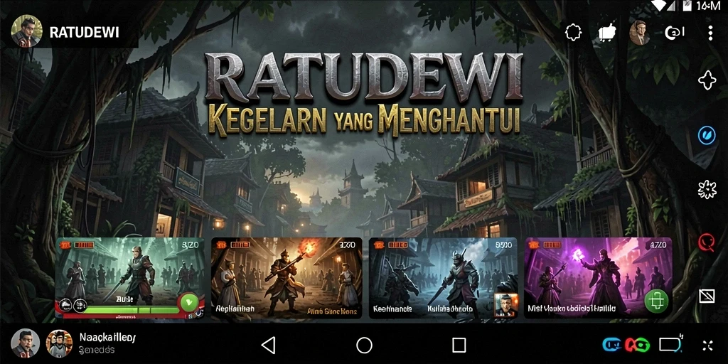 Tampilan gameplay menakutkan dari RATUDEWI yang menghadirkan kegelapan dan ketegangan.