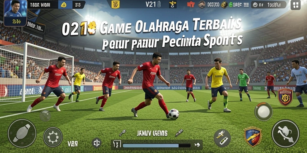 Tangkapan layar V21 menampilkan aksi seru dalam permainan olahraga.