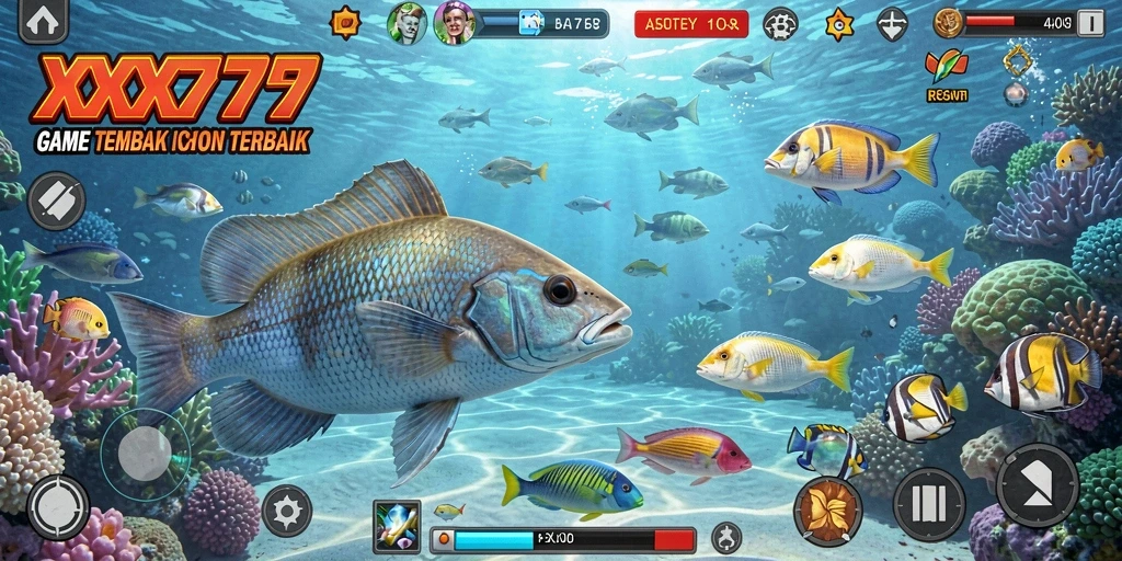 Tangkapan layar gameplay <strong>XXX777</strong> menampilkan aksi seru menembak ikan.